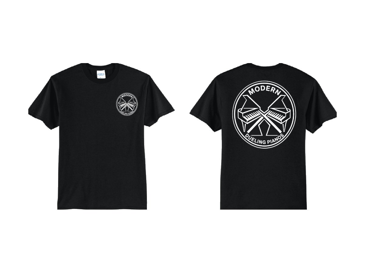 Modern Dueling Pianos Tee, front and back